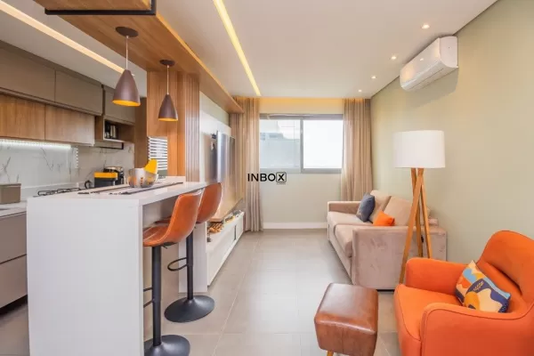 Foto de Apartamento de 57 m² privativos, totalmente mobiliado, 1 suíte e 1 vaga