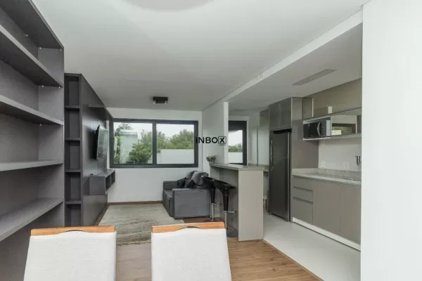 Foto de Apartamento mobiliado de 1 dormitório, suíte, com 49 m² de área privativa, 1 vaga