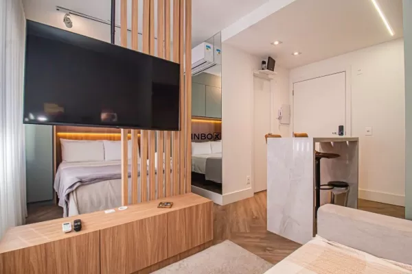 Foto de Studio com 25m² de área privativa, mobiliado, 1 dormitório, 1 vaga