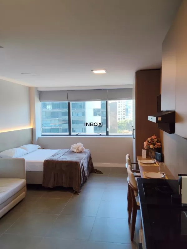 Foto de Studio de Luxo Finamente mobiliado e equipado em prédio conceito junto a av.Carlos Gomes